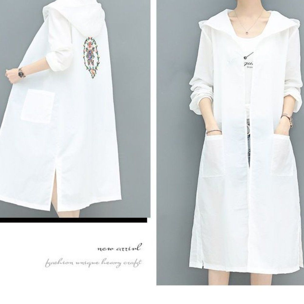 Hooded Embroidered Light Jacket - Picture 2 of 8